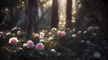 bellissimo botanico fiore eleganza umore o emozione generativo ai foto