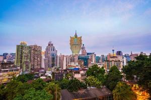 paesaggio urbano della città di macao, cina foto