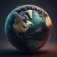 terra globo pianeta Salva terra partire verde ai generativo foto