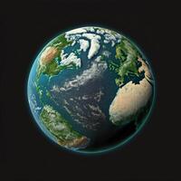 terra globo pianeta Salva terra partire verde ai generativo foto