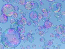 sfondo astratto di bolle di sapone, rendering 3d foto