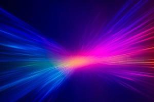 colorato leggero scoppiare e laser pointer per un' moderno astratto sfondo con veloce colori nel il stile di buio cielo blu con copia spazio foto