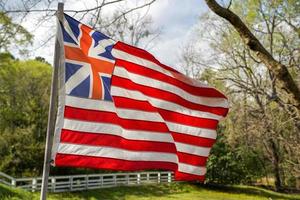 Britannico americano bandiera dettaglio nel williams vergine storico case foto