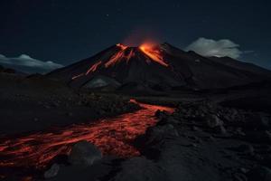 vulcanico montagna. creare ai foto