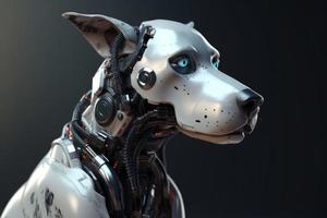 carino futuristico robot cane. creare ai foto