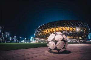 calcio palla sport arena. creare ai foto