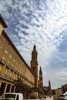 paesaggio nuestra senora del Pilar Cattedrale basilica contro il cielo foto