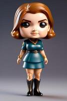 carino da collezione femmina funko pop vinile figura nel moderno e elegante capi di abbigliamento foto