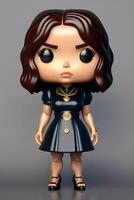 carino da collezione femmina funko pop vinile figura nel moderno e elegante capi di abbigliamento foto