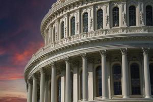 Washington dc Campidoglio dettaglio a tramonto foto