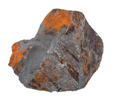ematite pietra ferro minerale isolato su bianca foto