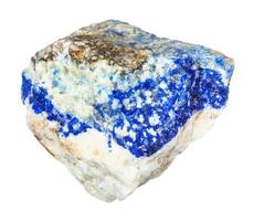 crudo lazurite lapis lazuli pietra preziosa isolato foto