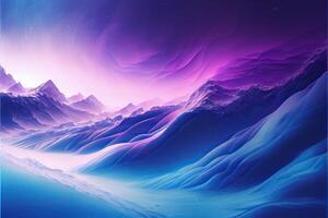 generativo ai illustrazione di liscio inverno sfondo sfondo con blu e viola colore toni foto