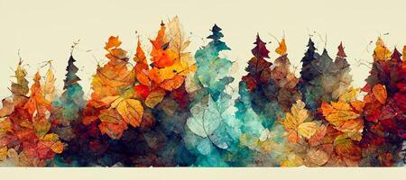 generativo ai illustrazione di autunno astratto sfondo con biologico Linee e textures su bianca sfondo. autunno floreale dettaglio e struttura. astratto floreale biologico sfondo sfondo foto