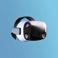 virtuale la realtà vr cuffia icona isolato 3d rendere illustrazione, generat ai foto