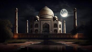 taj Mahal nel agra nazione generativo ai foto