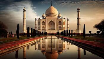 taj Mahal nel agra nazione generativo ai foto