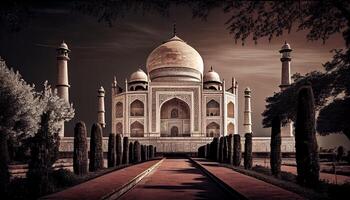 taj Mahal nel agra nazione generativo ai foto