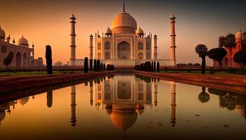 taj Mahal nel agra nazione generativo ai foto