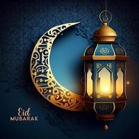 bellissimo eid mubarak Arabo islamico sfondo e bandiera design. foto