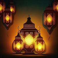 bellissimo eid mubarak Arabo islamico sfondo e bandiera design. foto