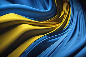 blu e giallo bandiera di Ucraina astratto sfondo. generativo ai foto