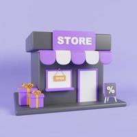 in linea shopping 3d illustrazione, in linea negozio, in linea pagamento e consegna concetto con galleggiante elementi. foto