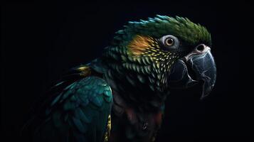 ai generato. generativo ai. realistico pappagallo uccello. può essere Usato per decorazione. grafico arte illustrazione. foto