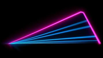 colorato laser leggero splendore nel il buio camera. ai generato. foto