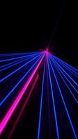 colorato laser leggero splendore nel il buio camera. ai generato. foto