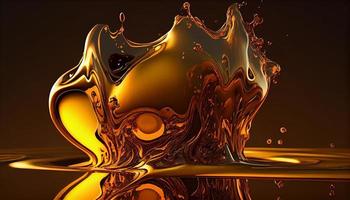 liquido fuso oro. creare ai. foto