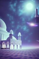 grande visualizzazioni moschea islamico generato ai foto