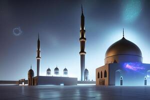 grande visualizzazioni moschea islamico generato ai foto