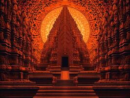 Immagine di Angkor wat indiano mitologia Sud tempio generativo ai foto