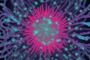 coronavirus nCoV-2019. astratto sfondo. design elemento per grafica opere d'arte.abstract frattale. influenza virus. generativo ai foto