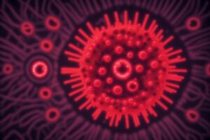 coronavirus nCoV-2019. astratto sfondo. design elemento per grafica opere d'arte.abstract frattale. influenza virus. generativo ai foto