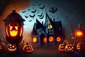 Halloween sfondi quello siamo gratuito per il tuo del desktop ai generativo foto