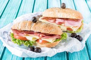 Ciabatta Sandwich avvicinamento foto