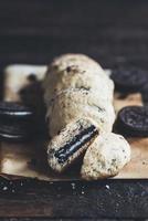 biscotti con scaglie di cioccolato fatti in casa foto