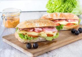 Ciabatta Sandwich avvicinamento foto