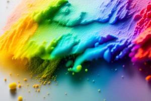 colorato arcobaleno colore polvere spruzzo sfondo ai generato foto