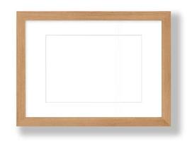 isolato foto telaio su bianca sfondo, di legno telaio modello