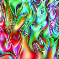 astratto multicolore liquido olografico sfondo, digitale dipinto astratto struttura foto