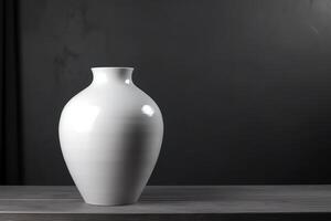 vuoto bianca vaso per modello illustrazione con generativo ai foto