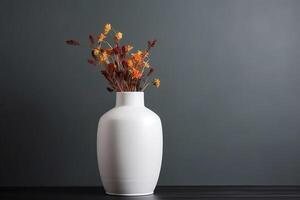 vuoto bianca vaso per modello illustrazione con generativo ai foto