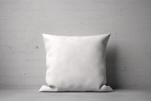 vuoto bianca cuscino per modello illustrazione con generativo ai foto