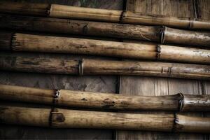 bambù di legno struttura naturale illustrazione sfondo con generativo ai foto