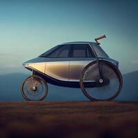 bicicletta ispirato di il Immagine colpo di chiave. generativo ai foto