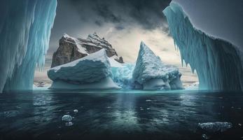 iceberg galleggiante nel il antartico oceano, creare ai foto