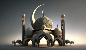 illustrazione di sorprendente architettura design di musulmano moschea Ramadan kareem, islamico architettura sfondo Ramadan kareem, islamico moschea, ramdan, ramzan, eid, cultura, arabo, creare ai foto